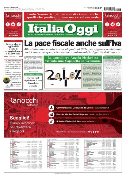 Italia oggi : quotidiano di economia finanza e politica